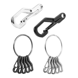 5 Pcs Mini EDC Outdoor Carabiner Snap Spring Clips Hook Survival Keychain Outdoor Camping Tool