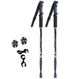 2Pcs/lot Anti Shock Nordic Walking Sticks Telescopic Trekking Hiking Poles Ultralight Walking Canes With Rubber Tips Protectors