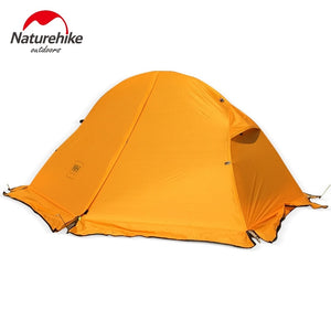 1 Person Double Layers Aluminum Rod Hiking Tent 4 Season With Camping Mat