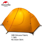 1 Person Double Layers Aluminum Rod Hiking Tent 4 Season With Camping Mat