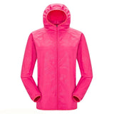Quick-dry Unisex Windproof Hiking Jacket Light-weight Waterproof Nylon Sports Sun-protective Top Suit With Hat