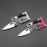Outdoors Camping Hiking 4-in-1 Climbing Clamp Aluminum Sheet Hook Multifunctional Knife EDC Tool