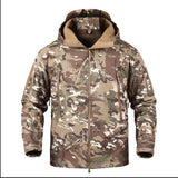 Tactical Outdoor Soft Shell Fishing Hiking Jacket Men Army Sportswear Thermal Hunt Hiking Sport Hoodie Jackets Winter Coat HW487