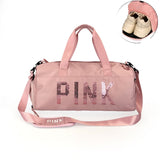 2018 Cheap Sequins Black Gym Bag Women Shoe Compartment Waterproof Sport Bags for Fitness Training Yoga Bolsa Sac De Sport