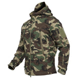 Dropshipping Outdoor Tactical Military Softshell Fleece Jacket Men's Waterproof Hunting and Hiking Jacket Warm Hooded Army Coat
