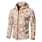 Dropshipping Outdoor Tactical Military Softshell Fleece Jacket Men's Waterproof Hunting and Hiking Jacket Warm Hooded Army Coat