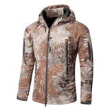 Dropshipping Outdoor Tactical Military Softshell Fleece Jacket Men's Waterproof Hunting and Hiking Jacket Warm Hooded Army Coat