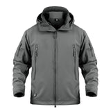 Dropshipping Outdoor Tactical Military Softshell Fleece Jacket Men's Waterproof Hunting and Hiking Jacket Warm Hooded Army Coat