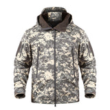 Dropshipping Outdoor Tactical Military Softshell Fleece Jacket Men's Waterproof Hunting and Hiking Jacket Warm Hooded Army Coat