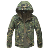 Dropshipping Outdoor Tactical Military Softshell Fleece Jacket Men's Waterproof Hunting and Hiking Jacket Warm Hooded Army Coat
