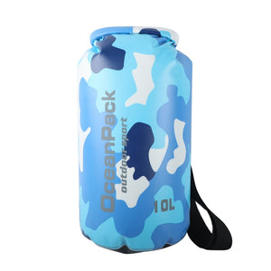 2/10/15/20L Camouflage Waterproof Bag Dry Bag Outdoor Swimming Storage Bag Man Rafting Sack Kayaking Drifting River Trekking Bag
