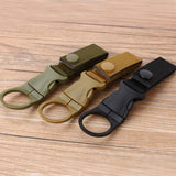 Protable Outdoor Military Nylon Webbing Buckle Hook Water Bottle Holder Clip EDC Climb Carabiner Belt Backpack Hanger Camp